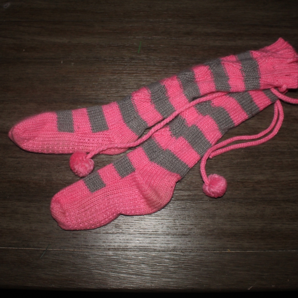 Knitted knee high socks